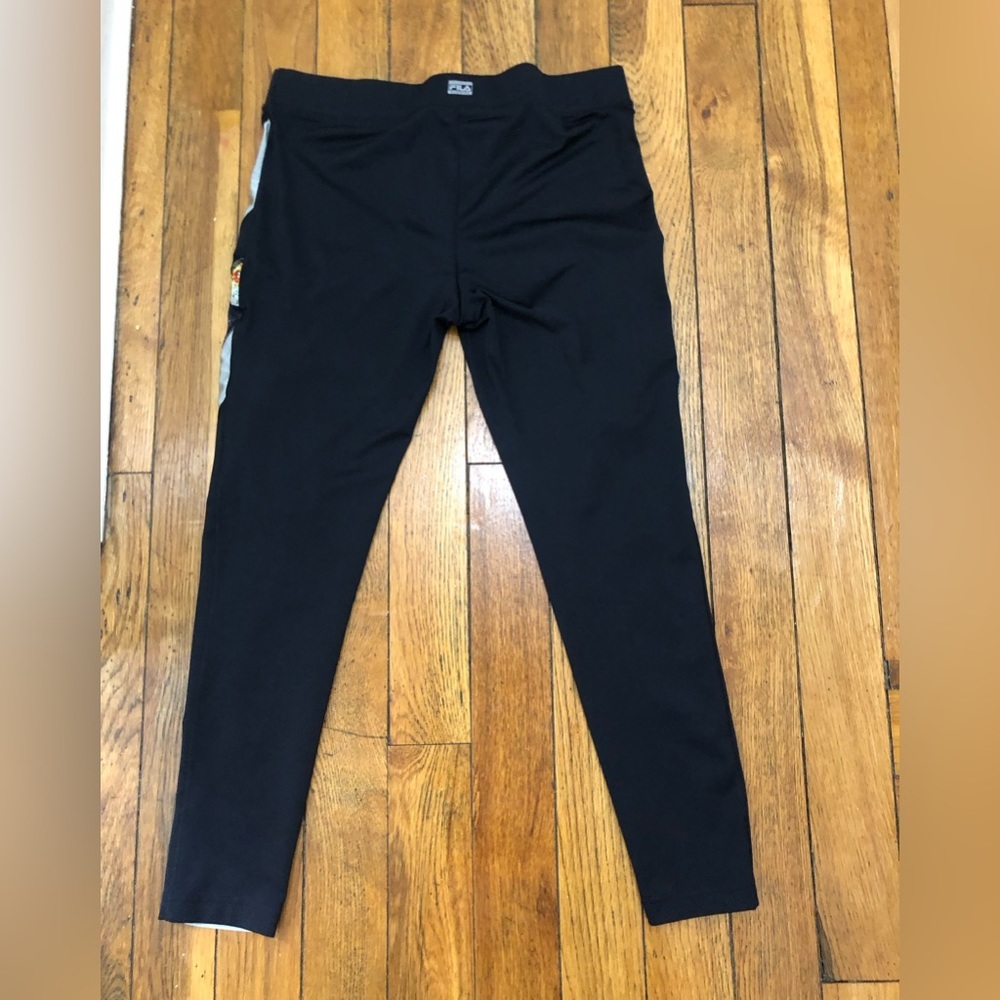 FILA Sport Colorblock Floral Print Curved Panel Athletic Leggings - Picture 8 of 11